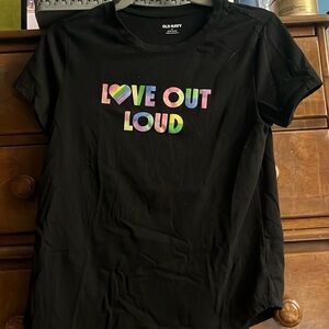 EUC Black Love Out Loud Tee